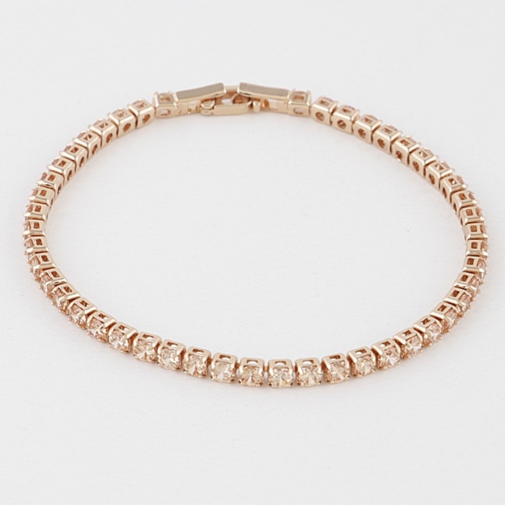 CZ rose gold plated bracelet